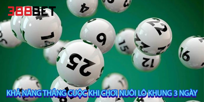 khả năng thắng cuộc khi chơi nuôi lô khung 3 ngày